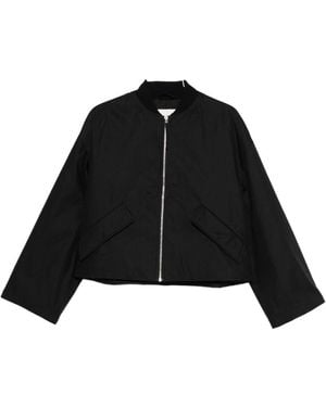 Closed Cotton Blend Bomber Jacket - Black