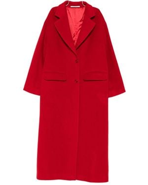 Tagliatore Einreihiger Mantel aus -Wolle - Rot