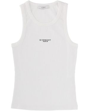 Givenchy Logo Slim Fit Tank Top Cotton - White
