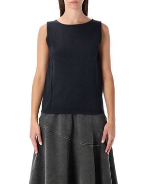 Our Legacy Lounge Jersey Top With Laser-Cut Back - Black