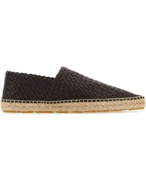 Bottega Veneta Dark Leather Espadrilles - Multicolour