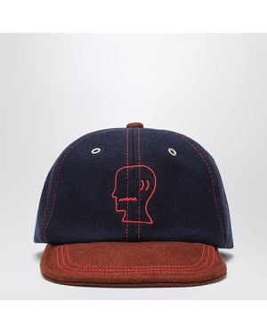 Brain Dead Flannel Visor Cap - Blue