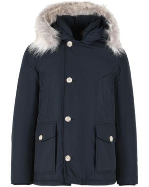 Woolrich 'Arctic' Cotton Blend Parka - Blue
