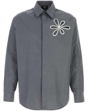Fendi Graphic Print Shirt - Grey