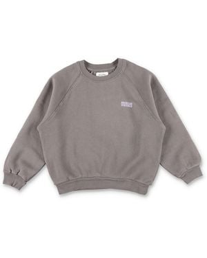 American Vintage Boys Logo Crewneck Sweatshirt - Gray