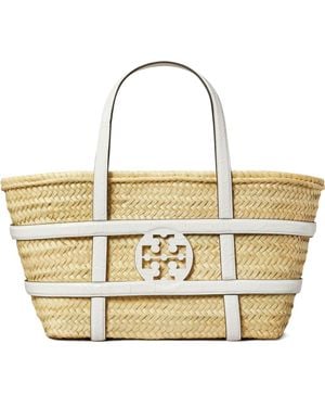 Tory Burch Ella Straw Basket Bag - Metallic