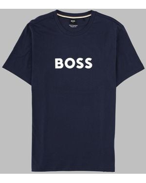 BOSS T Shirt Con Logo - Blue