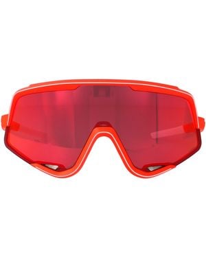 100% Soft Tact Neon Polycarbonate Sunglasses - Red