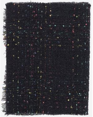 Faliero Sarti Francesca Wool Blend Scragh Met Gekleurde Draden - Blauw