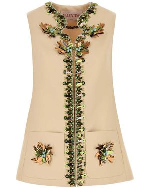 Valentino Garavani Cream Wool Blend Vest - Natural
