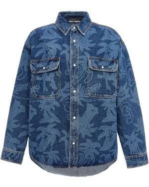 Palm Angels 'Palmity Allover Laser' Jacke - Blau