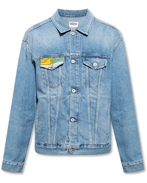Marcelo Burlon Marcelo Burlon County von Mailand Marcelo Burlon gemusterte Jeansjacke - Blau