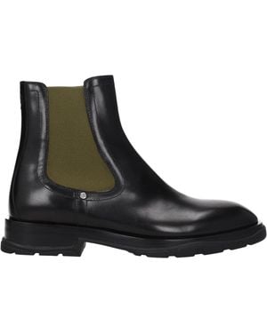 McQueen Stivaletti Uomo Pelle Nero/Cachi - Black