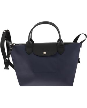 Longchamp Le Plaliage Energy Bag Met Handvat S - Blauw