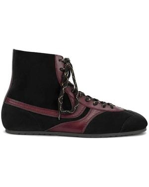 Dries Van Noten Suede High-Top Trainers - Black