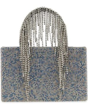 Kara Light- Rhinestones Handbag Borse A Mano - Grey