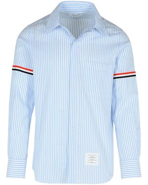 Thom Browne 'Armband' hellblaues Baumwollhemd