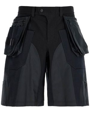 Mugler "BI Material Frachtbermuda Shorts - Schwarz