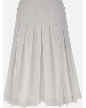 Iceberg Weiße Plissierte Baumwoll-Culottes