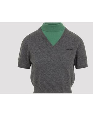 Miu Miu Rollkragenpullover von - Grau