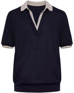 Seven Gauge Polo Lyocell M/C - Blue