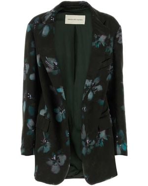 Dries Van Noten Satin Blazer - Black