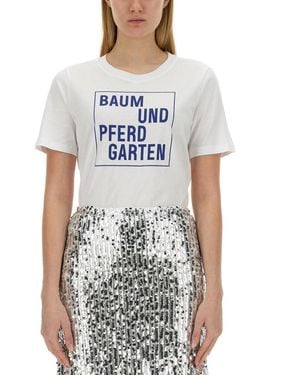 Baum und Pferdgarten T Shirt With Print - White