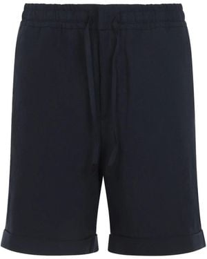 Canali Bermudas de Lino - Azul