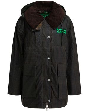 Barbour X Ganni Waxed Jacket - Black