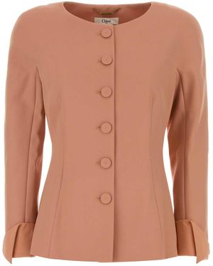 Chloé Antiqued Wool Blazer - Brown