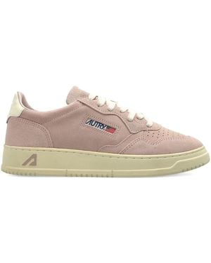 Autry Medalist Low Suede Trainer - Pink