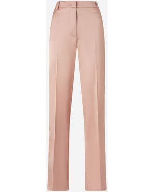 Pinko High-Waisted Pants With Striped Flap Detail - Pink