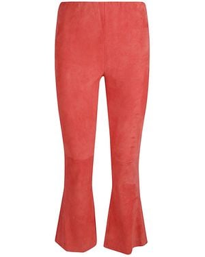Via Masini 80 Flared Cropped Suede Pants