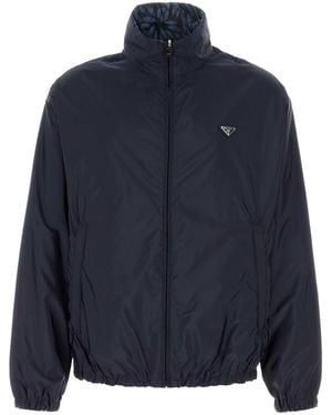 Prada Navy Blue Re-nylon Reversible Jacket