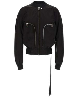 Rick Owens Bomber Jacket Bauhaus Flight - Black