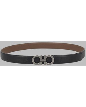 Ferragamo Leather Belt - Grey