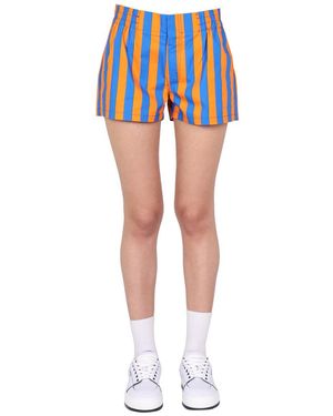 Sunnei Striped Pattern Shorts - Blue