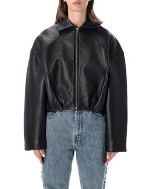 ROTATE BIRGER CHRISTENSEN Rotate Collared Boxy Jacket - Black