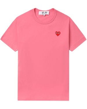 COMME DES GARÇONS PLAY T Shirt Emblem Knit - Pink