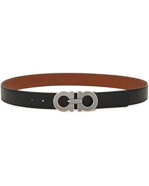 Ferragamo Gancini Coggat Reversible Belt - Bianco
