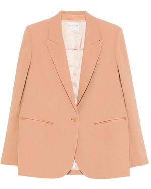 forte_forte Single-Breasted Blazer Jacket - Natural