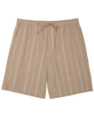 Paolo Pecora Striped Drawstring Shorts - Natural