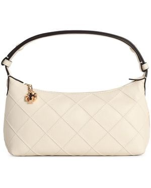 Tory Burch 'fleming' Mini-clutch In Licht Crème Nappaleer - Metallic