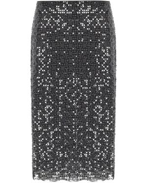 Marella Agevole Sequins Tulle Skirt - Grey