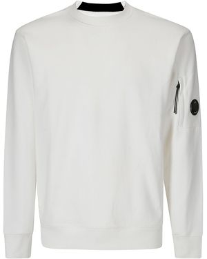 C.P. Company Diagonal Raised Sweater - Wit
