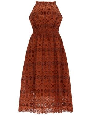 Paul Smith Embroidered Halter Neck Midi Dress