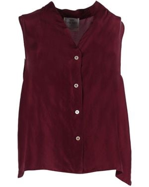 forte_forte Top Scollo A V Habotai Seta - Purple