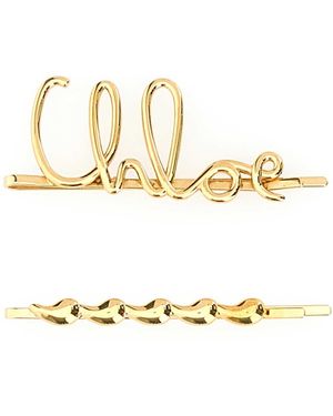 Chloé Metal Iconic Hair Clips - Metallic