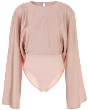 Norma Kamali Bodysuit Met Lange Mouwen - Roze