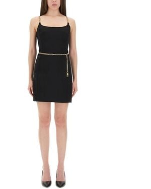 MICHAEL Michael Kors Michael Door Michael Kors Bustier Minidress Met Riem - Zwart